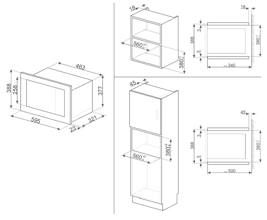 smeg FMIU020X Microwave Oven - Fig 1
