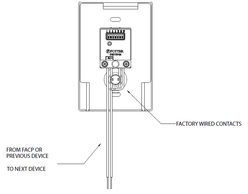 POTTER-PAD100-PSDA-Addressable-Pull-Station-fig-3