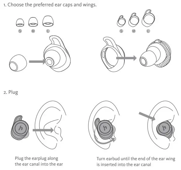 SOUNDSTREAM h2go True Wireless Sound Earbuds - Preparation for use