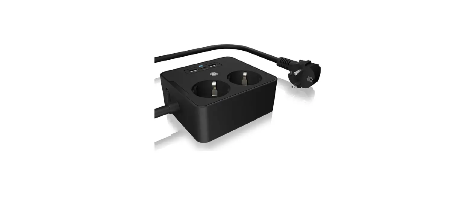 Icy Box Ib-mps2220b-ch Twin Power Socket Strip Usb Charger Desk Or Wall Mounting User Manual Icy Box Ib-mps2220b-ch Twin Power Socket Strip Usb Charger Desk Or Wall Mounting User Manual