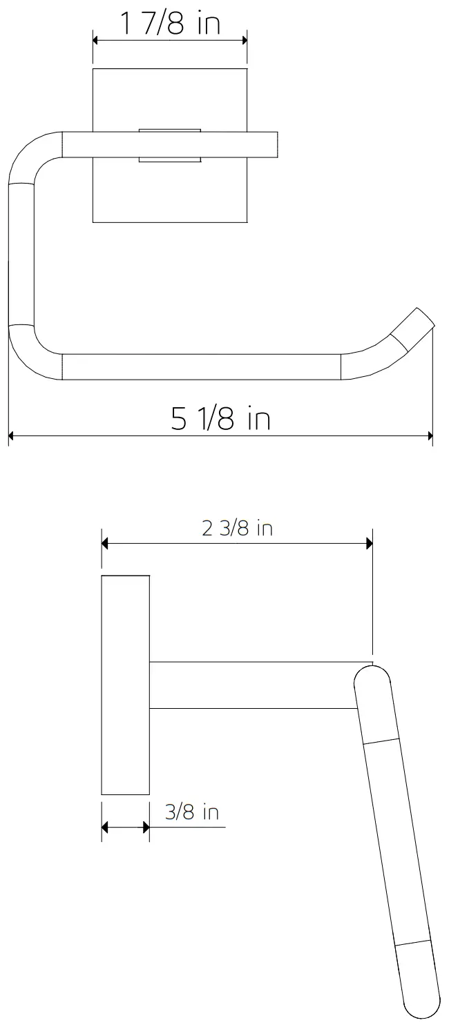 artos TA515CH Trova Toilet Paper Holder Square - SATIN BRASS (SB) 1
