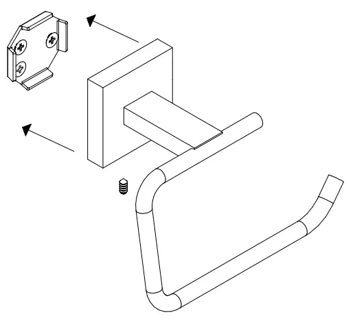 artos TA515CH Trova Toilet Paper Holder Square - SATIN BRASS (SB) 4