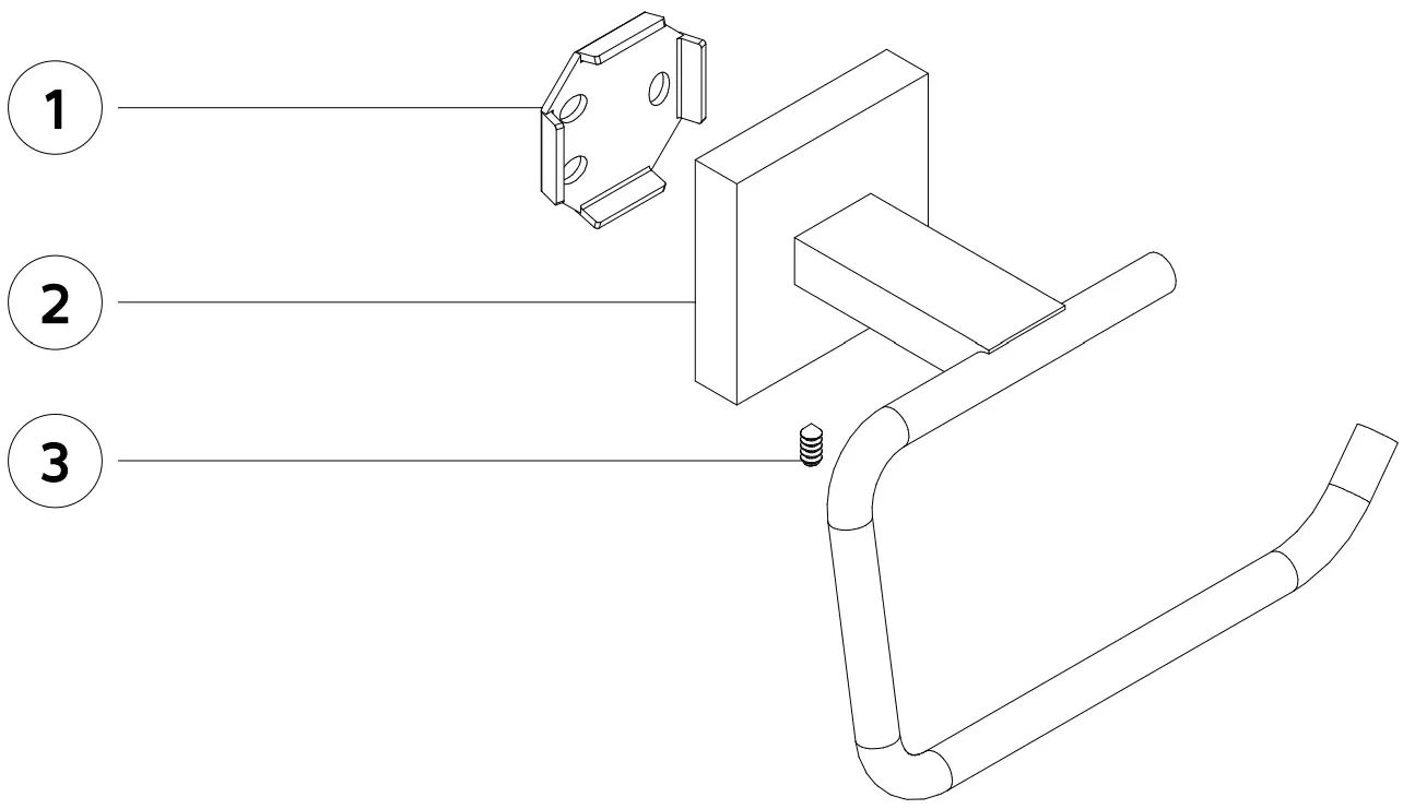 artos TA515CH Trova Toilet Paper Holder Square - SATIN BRASS (SB) 6