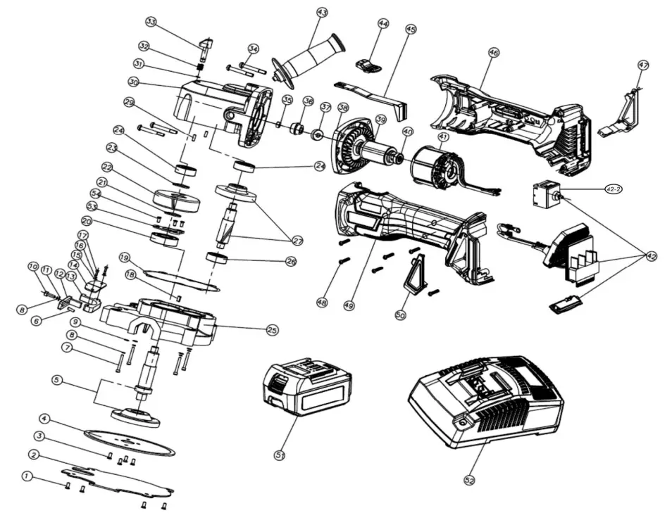BN Products BNCE 20 24V 24 Volt Cordless Cutting Edge Threaded Rod and Rebar Cutting Saw - Fig