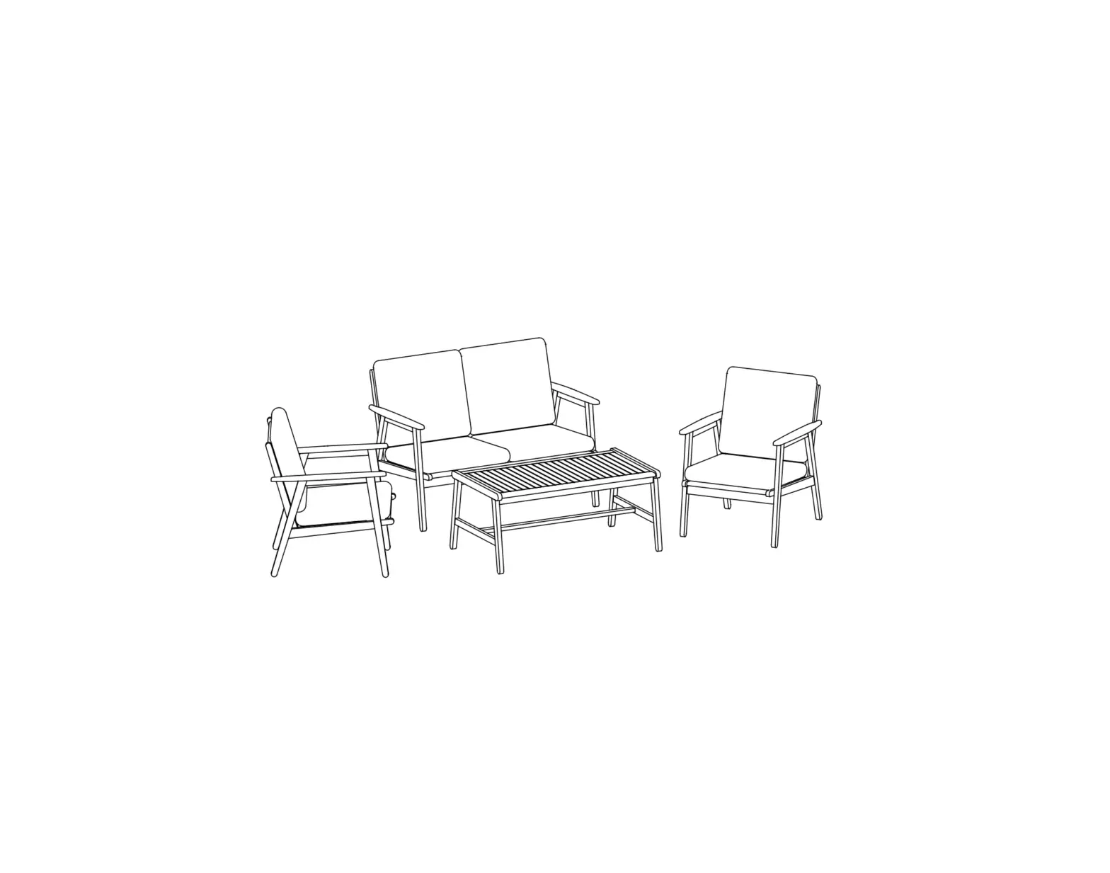 Costway Hw68969 4 Pcs Conversation Set With Cushion User Manual