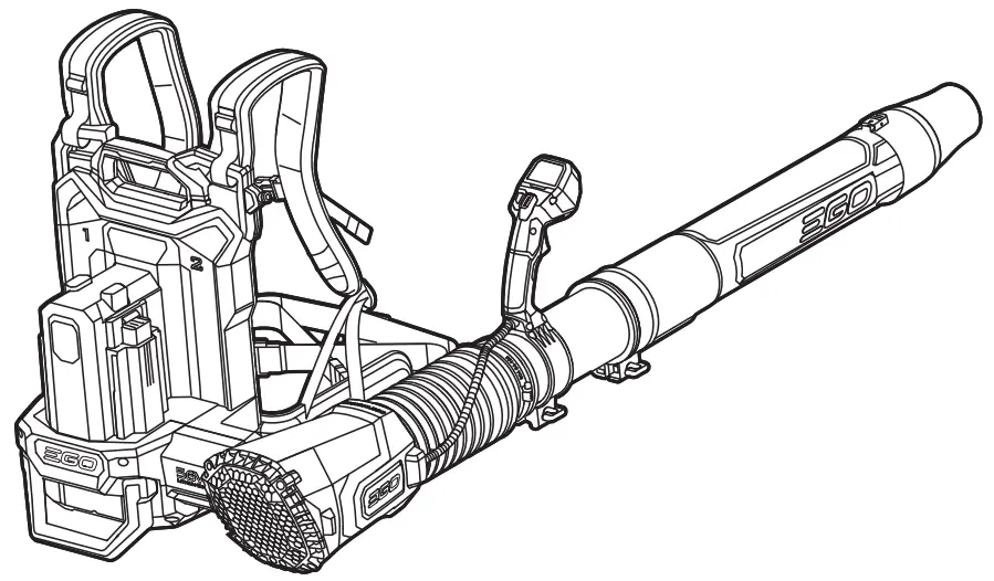 EGO LBP8000E 56 Volt Lithium Ion Cordless Backpack Blower