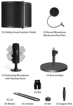 Hamilton Buhl PCAST4 On-Air! Podcast Kit - In the Box