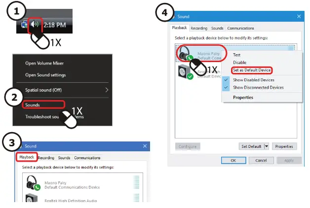Hamilton Buhl PCAST4 On-Air! Podcast Kit - Playback Settings