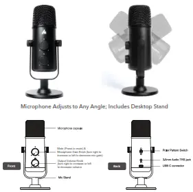 Hamilton Buhl PCAST4 On-Air! Podcast Kit - USB Omnidirectional