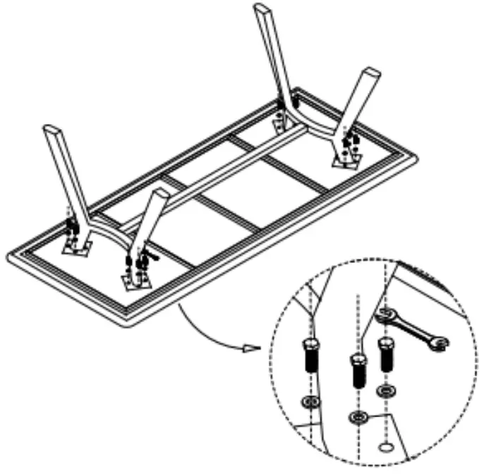 MATT BLATT MBBILLIDTLA Billie Dining Large Table -- Step 2