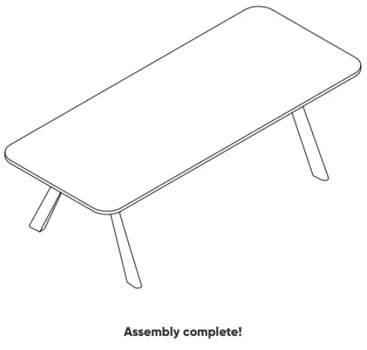 MATT BLATT MBBILLIDTLA Billie Dining Large Table -- Step 3