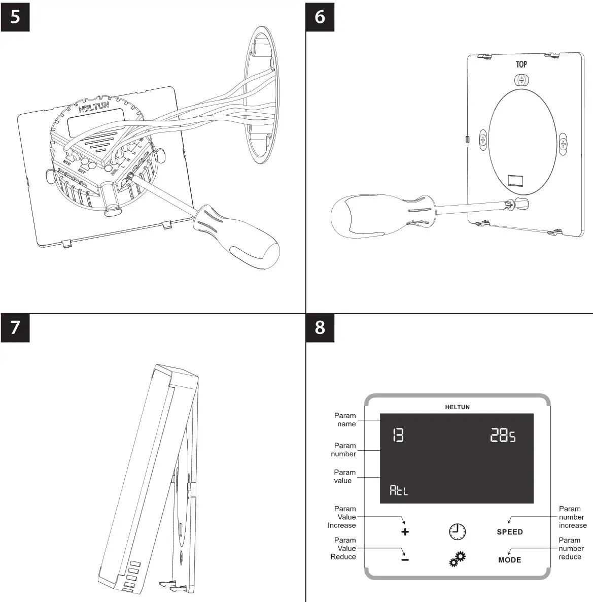 HELTUN HE-HT01 Heating Thermostat - Fig. 5-8