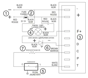 UNIQUE UGP 260L1 Solar Powered DC Fridge - DIAGRAM