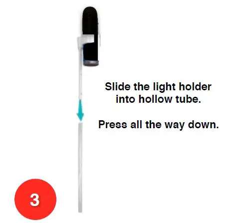 Slide light holder