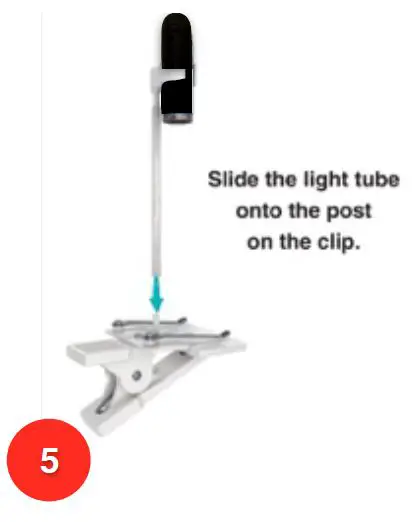 Slide light on clip