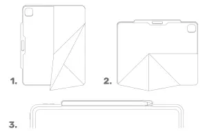 Epico 8596049143041 Pro Flip Case with Charging Dock for Apple Pencil