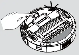 HOOVER RBC009013 Robo-Com2 Vacuum Cleaning Robot - Cleaning the Front Wheel