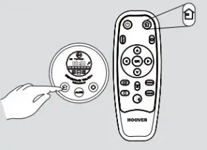 HOOVER RBC009013 Robo-Com2 Vacuum Cleaning Robot - Home button