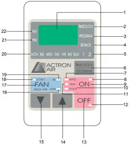 Actron Air 7 DAY Digital Microprocessor Control