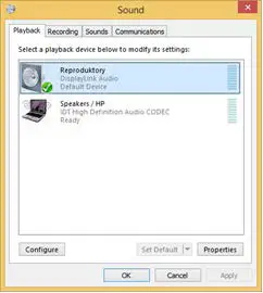 i tec C31DUALDPDOCKPD USB C Dual Display Docking Station with Power Delivery- Audio settings