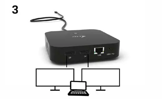 i tec C31DUALDPDOCKPD USB C Dual Display Docking Station with Power Delivery- external monitor 3