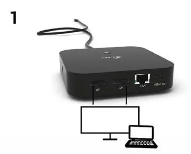 i tec C31DUALDPDOCKPD USB C Dual Display Docking Station with Power Delivery- external monitor