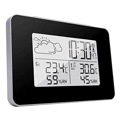 Zeon Far East BC13 Weather Station LCD Alarm Clock with Outdoor Sensor IMAGE