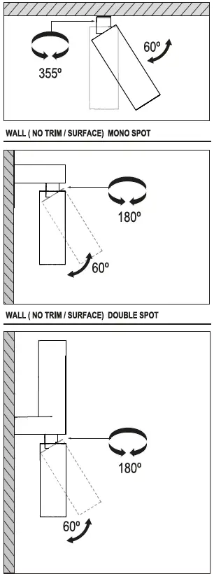 FLOS ARCHITECTURAL C1 Ceiling and Wall Spotlight fig 20