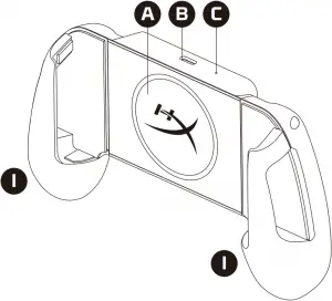 HYPERX Charging Controller Grips Overview B