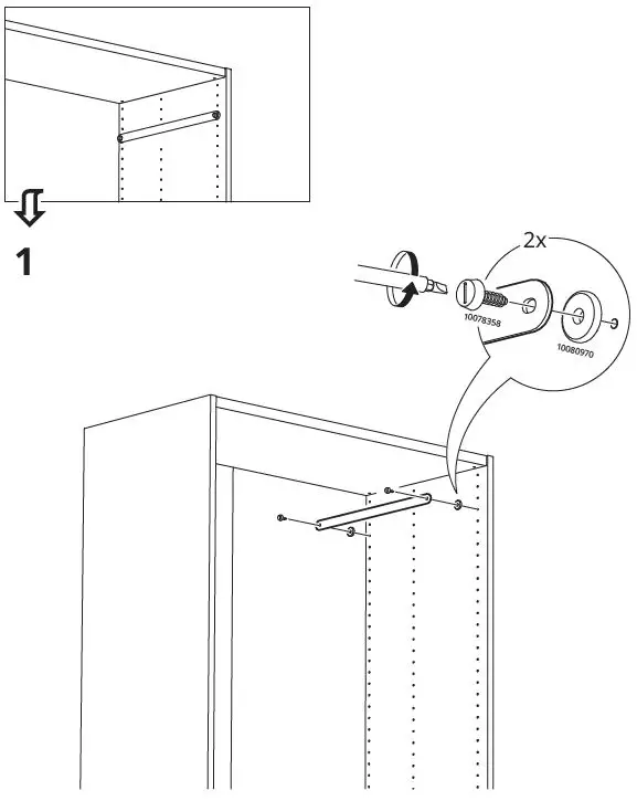 IKEA 605.055.11 HJÄLPA Suspension Rail Fig3