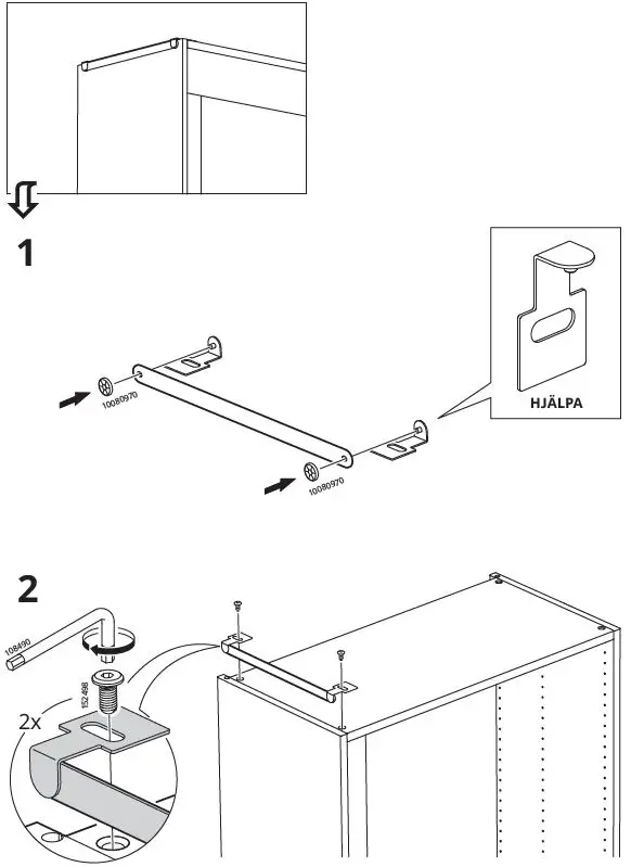 IKEA 605.055.11 HJÄLPA Suspension Rail Fig4