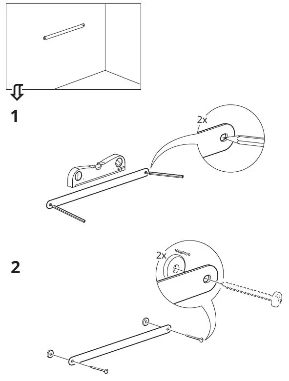 IKEA 605.055.11 HJÄLPA Suspension Rail Fig7