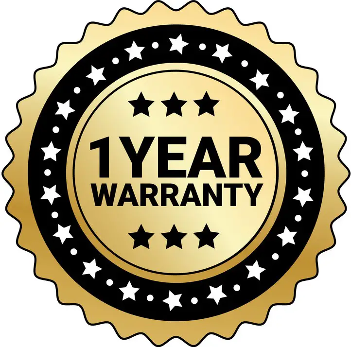 1 Year Warranty Sign Isolated Golden Mark Icon
