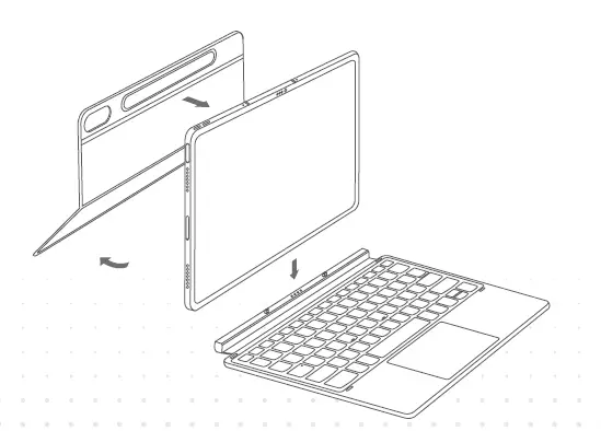 Attaching the Keyboard pack
