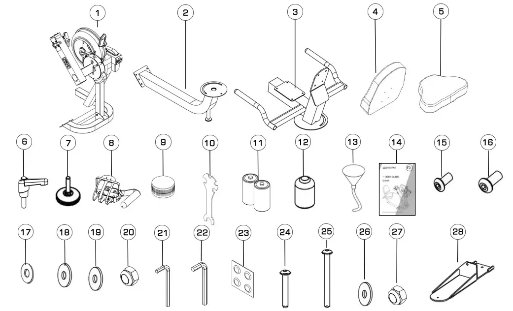 FIRST DEGREE FITNESS E750 Fluid Exercise Cycle - Box Contents