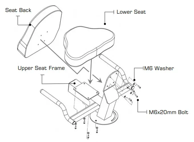 FIRST DEGREE FITNESS E750 Fluid Exercise Cycle - STEP 1
