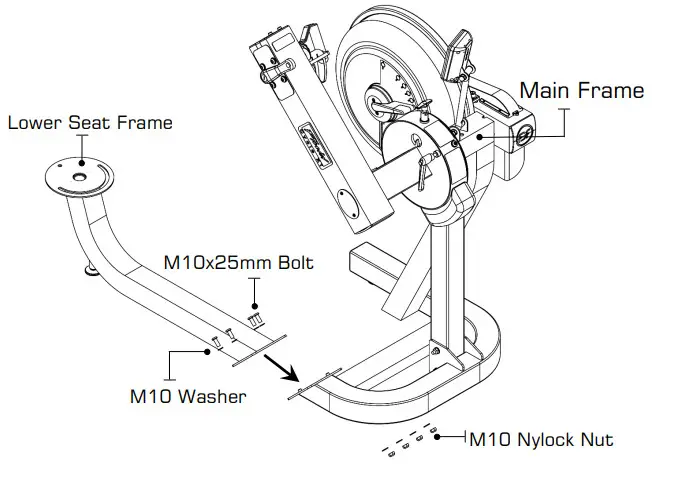 FIRST DEGREE FITNESS E750 Fluid Exercise Cycle - STEP 2