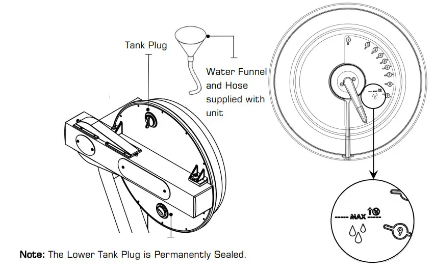FIRST DEGREE FITNESS E750 Fluid Exercise Cycle - Water Treatment