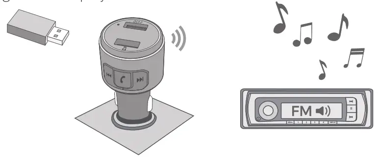 Octeso 8E 9951 AB01 Wireless FM Transmitter - bluthoot usb