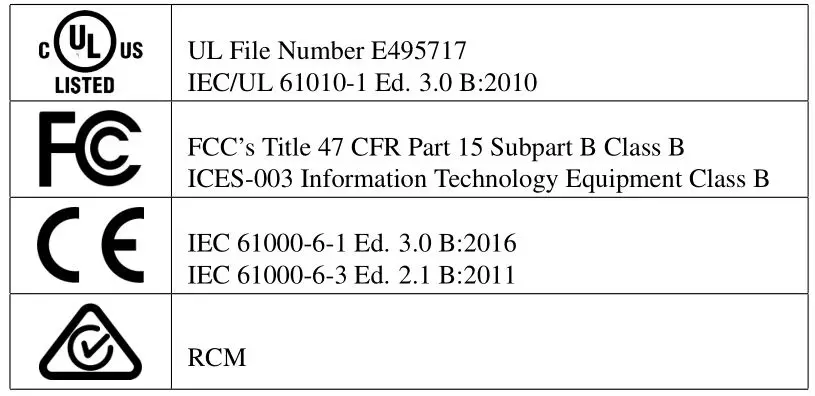 eGauge EG4xxx Meter Data-Logger Server - Regulatory Certificates