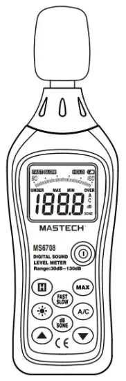 MASTECH MS6708 Digital Sound Level Meter