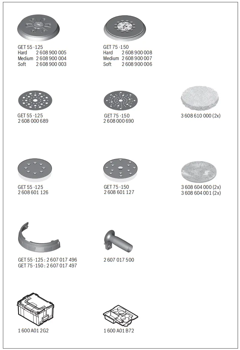 BOSCH 75 150 GET Professional Random Orbit Sander - fig 2