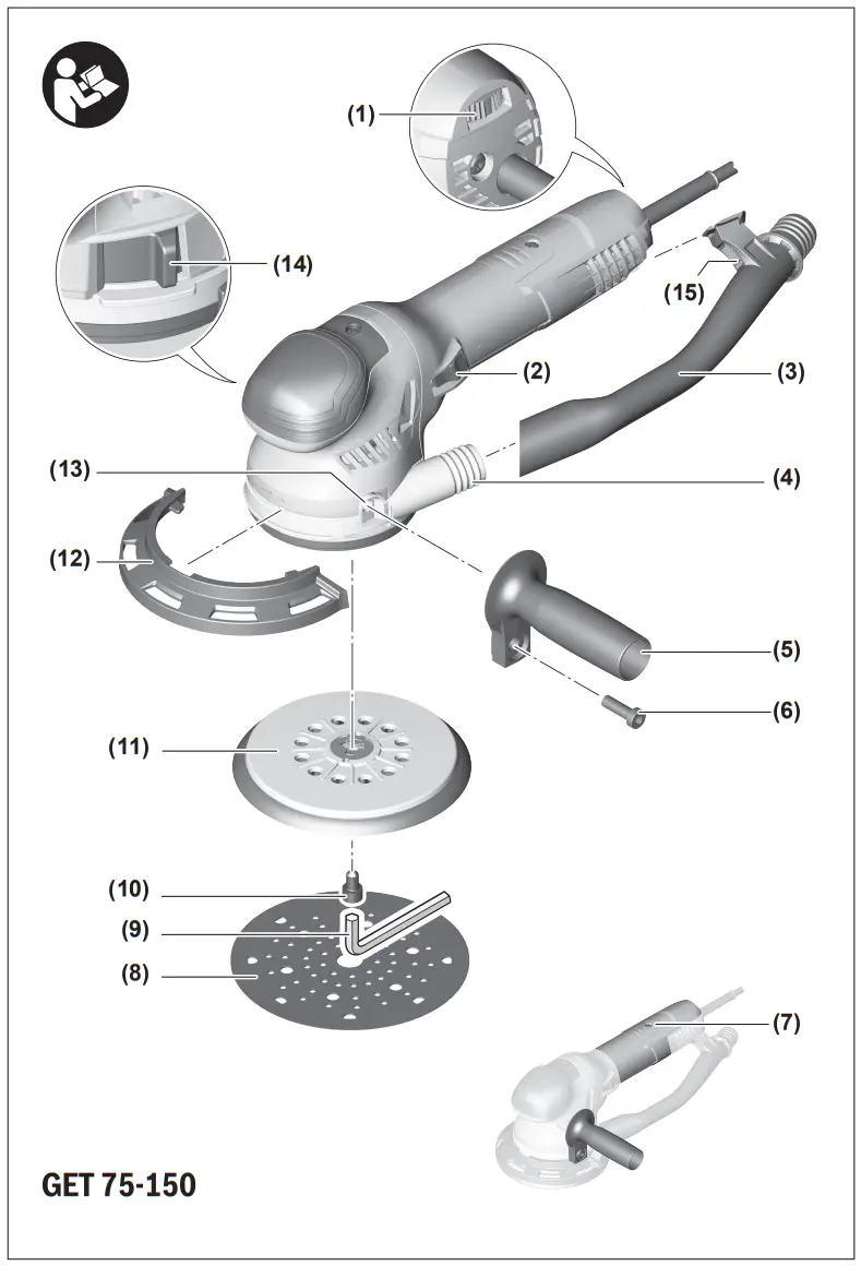 BOSCH 75 150 GET Professional Random Orbit Sander - fig