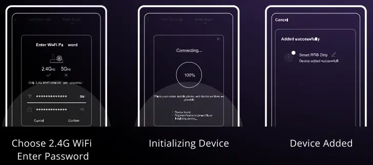 Lideka SMD 5050 RGBIC 5 Meter Dreamcolor LED Strip Light Instruction Manual - Add Device