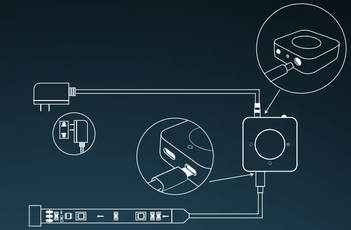 Lideka SMD 5050 RGBIC 5 Meter Dreamcolor LED Strip Light Instruction Manual - installation diagram