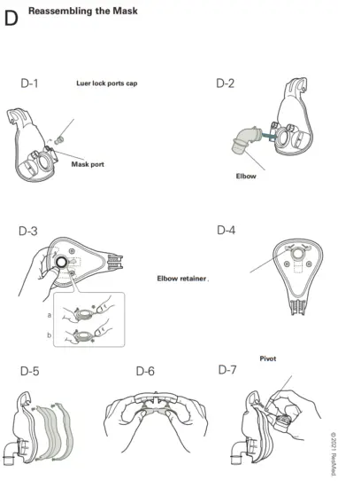 RESMED 60648 Ultra Mirage Non Vented Full Face Mask - Mask Parts 1