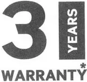 3 years warranty