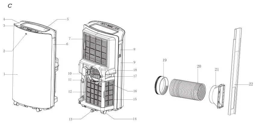 Woods Ac Cortina Silent 12K - Product Description C