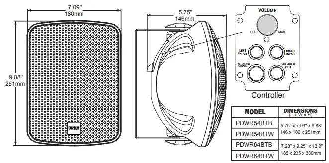 Outdoor-Waterproof-Wireless-Bluetooth-Speaker-6.5-Inch-Pair-2-Way-Weatherproof-fig-2