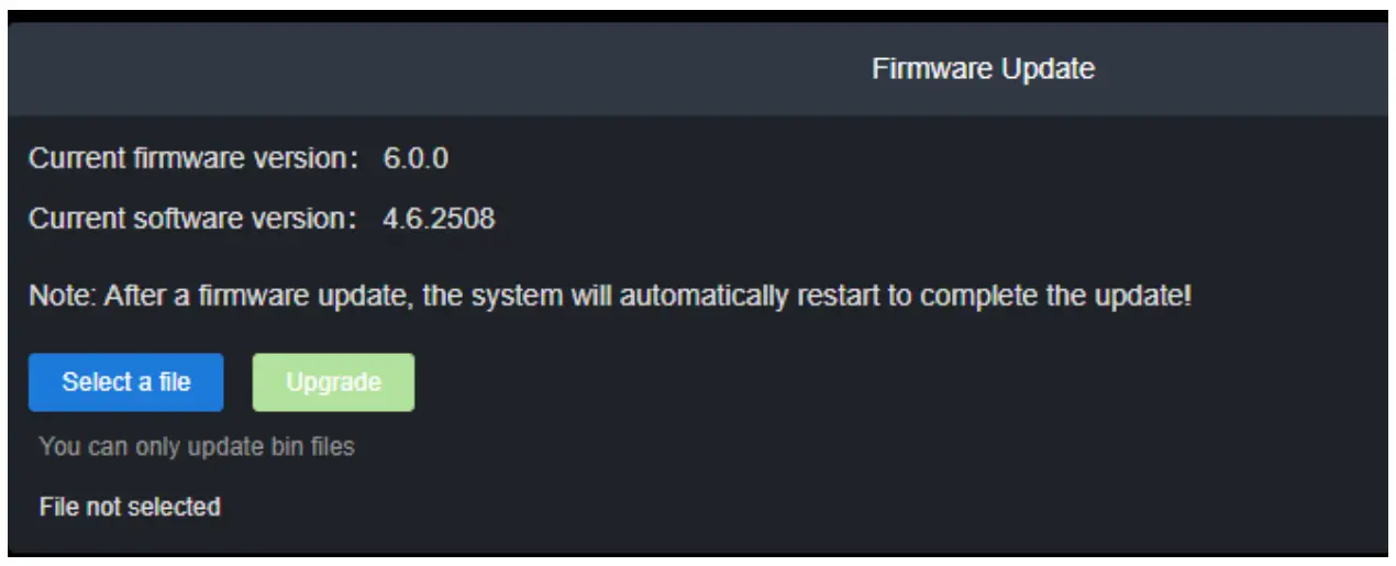 Upgrade device firmware